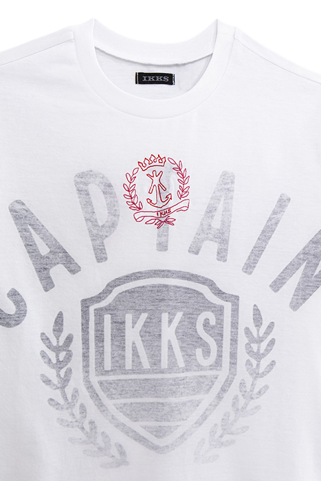 BOYS' WHITE IMAGE T-SHIRT WITH CREST PRINT INSIDE 3
