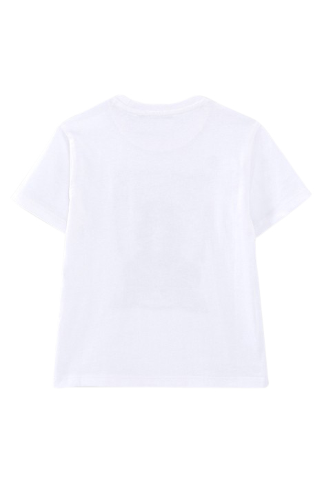 BOYS' WHITE ORGANIC COTTON T-SHIRT WITH TIGER-SAILOR IMAGE 2