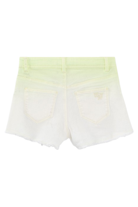 GIRLS’ NEON YELLOW DEEP DYE SHORTS WITH FRINGED CUFFS 2