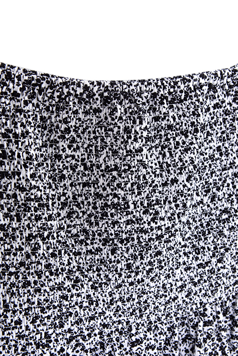 GIRLS' OFF-WHITE SKIRT WITH BLACK FLOWER PRINT 3