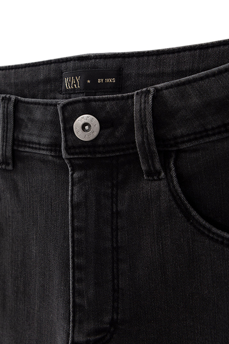 GIRLS’ FADED BLACK CROPPED WIDE JEANS 3