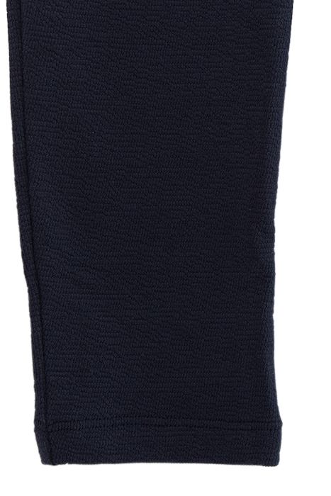 GIRLS' NAVY ORGANIC COTTON KNIT TROUSERS WITH BELT TO TIE 5