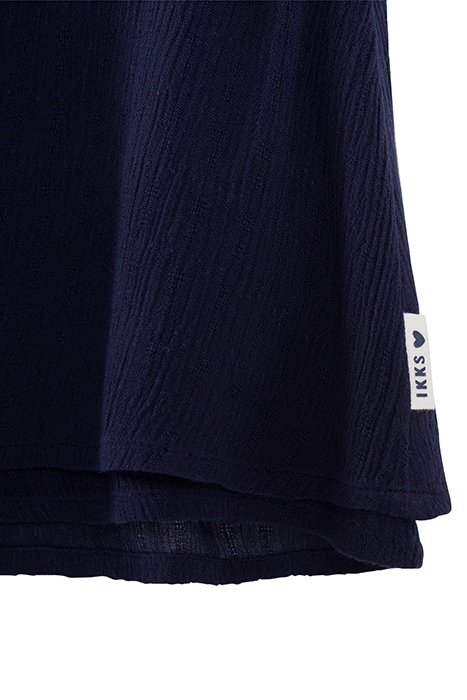 GIRLS' NAVY CREPE SKORT, ATEBA BRACELET-STYLE EMBROIDERY 6