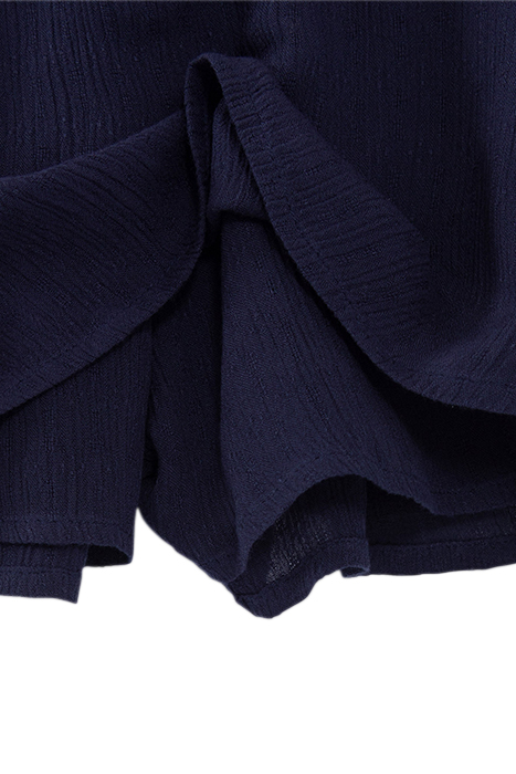 GIRLS' NAVY CREPE SKORT, ATEBA BRACELET-STYLE EMBROIDERY 5