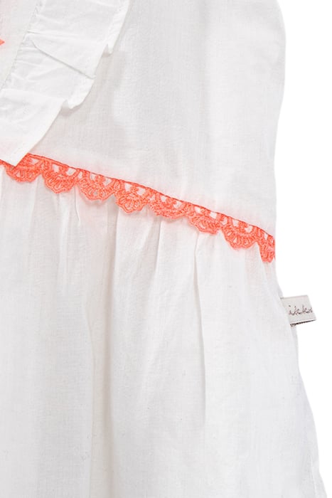 GIRLS’ OFF-WHITE DRESS WITH NEON ETHNIC EMBROIDERY 5
