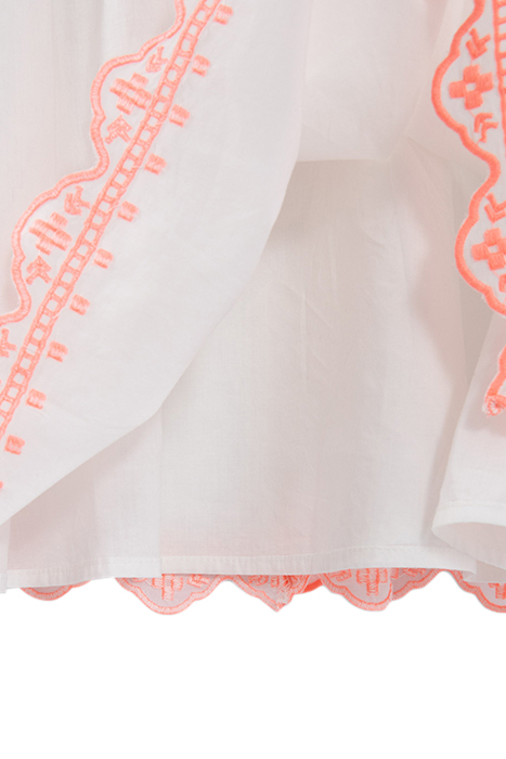 GIRLS’ OFF-WHITE DRESS WITH NEON ETHNIC EMBROIDERY 6