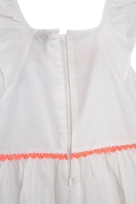GIRLS’ OFF-WHITE DRESS WITH NEON ETHNIC EMBROIDERY 4