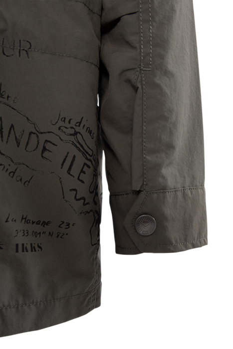 BOYS’ KHAKI NYLON PARKA WITH PRINT ON BACK 7