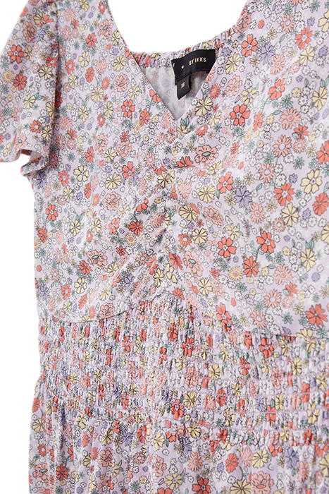 GIRLS’ LILAC LENZING™ ECOVERO™ FLOWER POWER PRINT DRESS 3