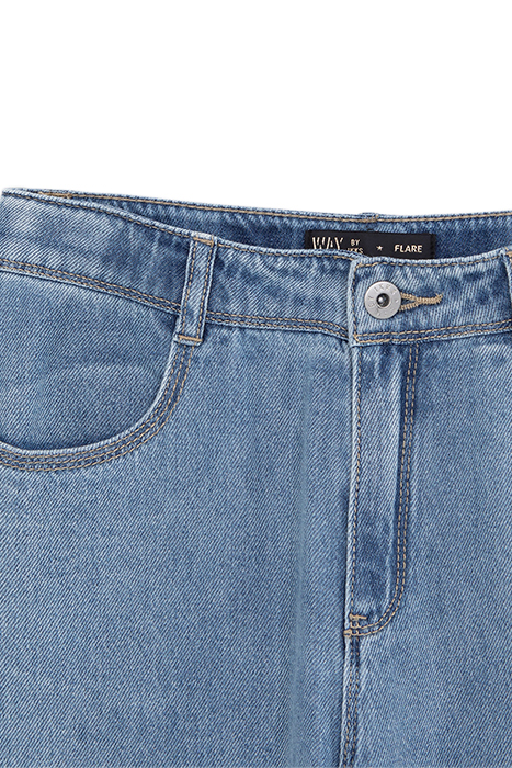 GIRLS’ BLUE FLARED CROPPED JEANS 3