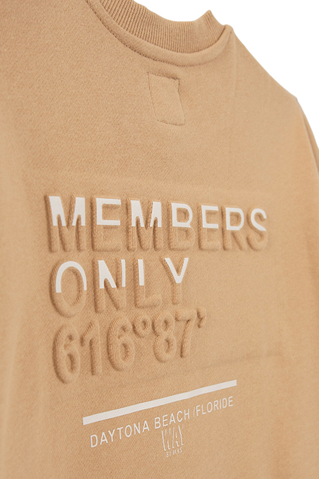 BOYS’ BEIGE SWEATSHIRT WITH EMBOSSED SLOGAN ON BACK 7