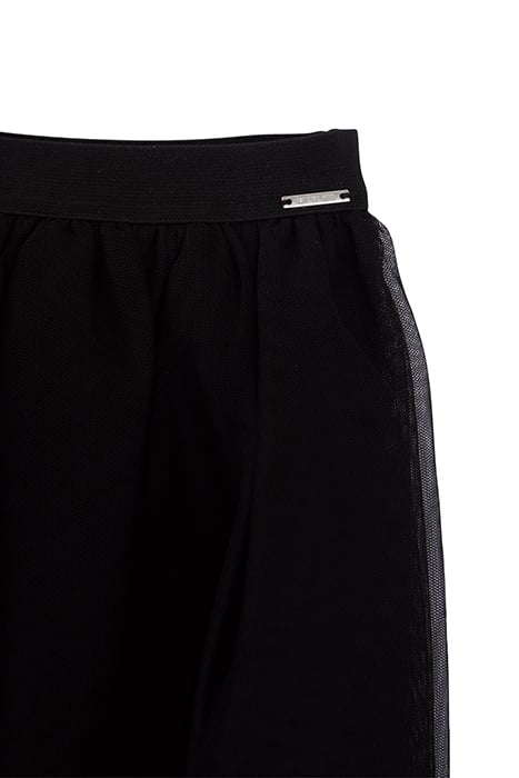 GIRLS' BLACK ASYMMETRICAL TULLE SKIRT 3