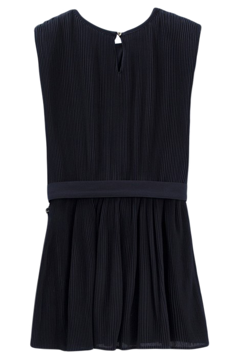 GIRLS’ NAVY PLEATED DRESS WITH BELT 2