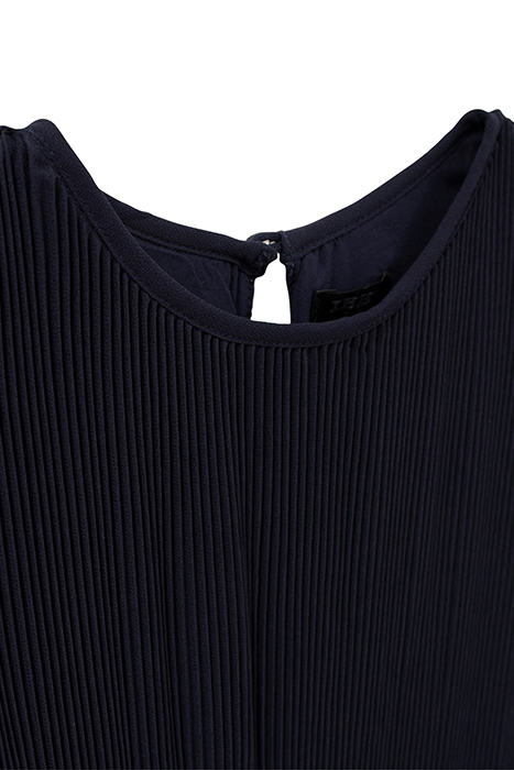 GIRLS’ NAVY PLEATED DRESS WITH BELT 3