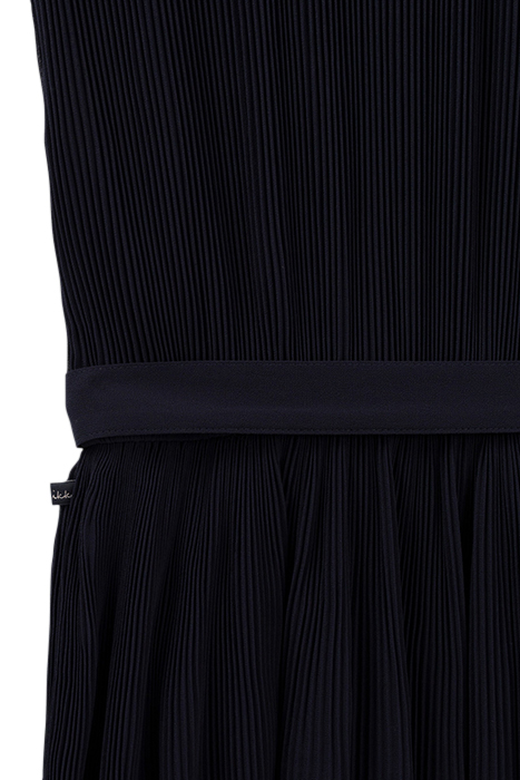 GIRLS’ NAVY PLEATED DRESS WITH BELT 5