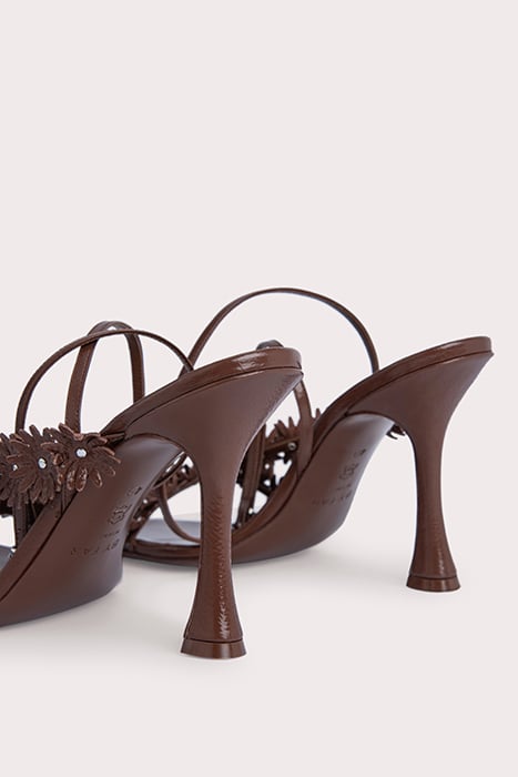 POPPY TABAC GLOSS GRAINED LEATHER TABAC 4