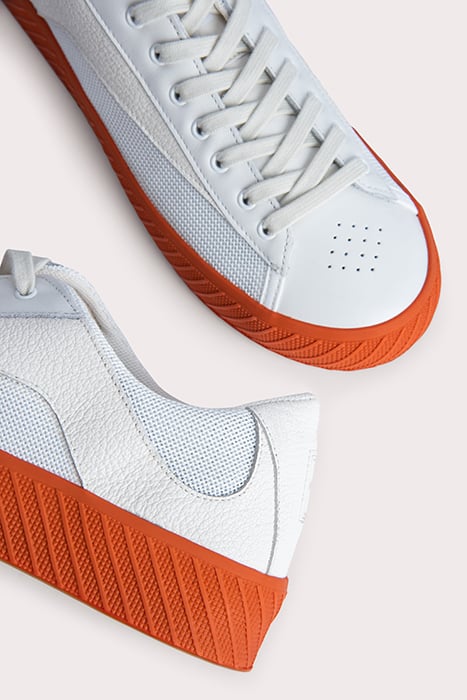 RODINA TANGERINE ON WHITE GRAINED LEATHER TANGERINE ON WHITE 5