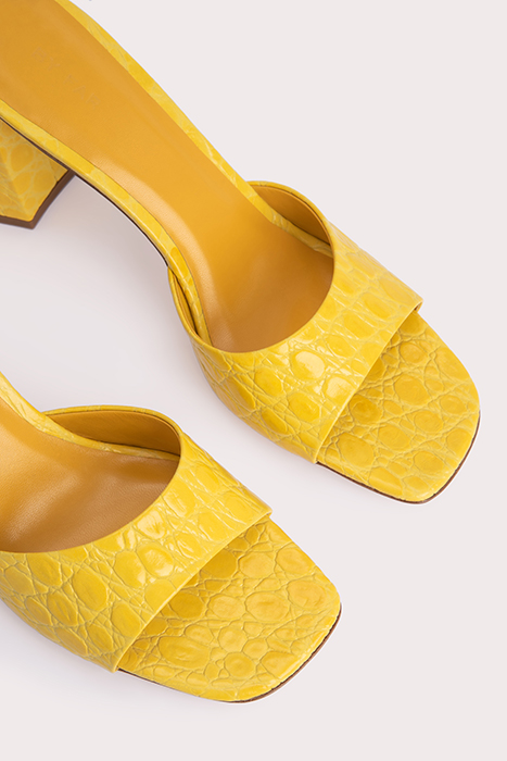 MICHELE DUCKLING CIRCULAR CROCO EMBOSSED LEATHER DUCKLING 4