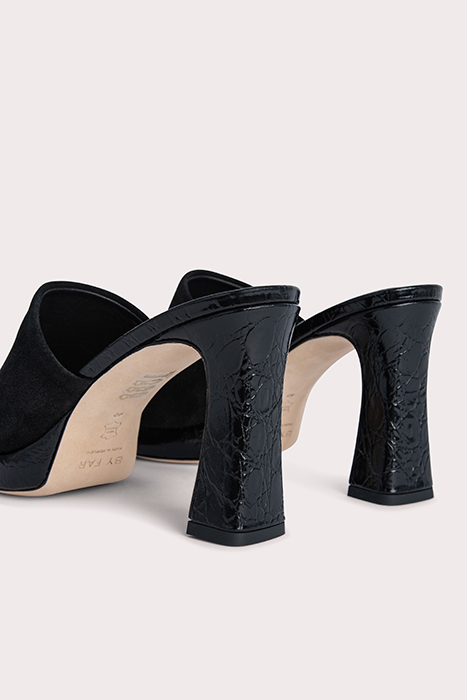 BELIZ BLACK CROCO AND SUEDE LEATHER BLACK 4