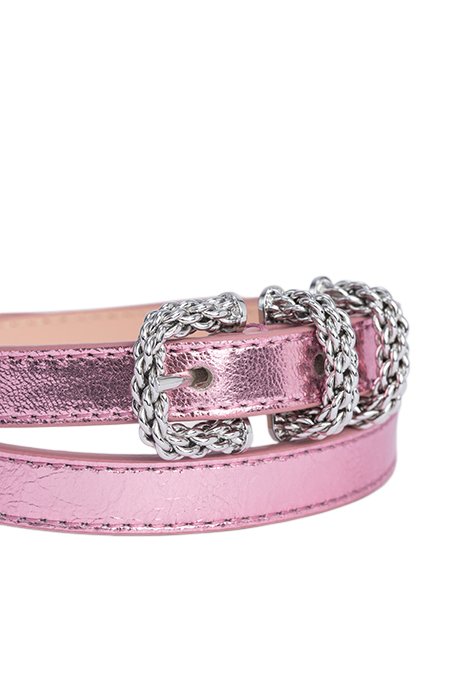 KAT PINK METALLIC LEATHER PINK 2
