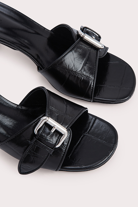 ELTON BLACK MAXI CROCO EMBOSSED LEATHER BLACK 4