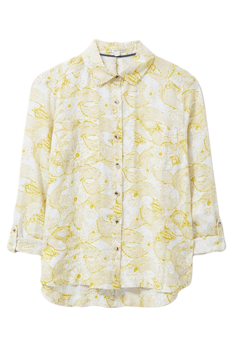 LAYLA LINEN SHIRT WHITE MULTI 2