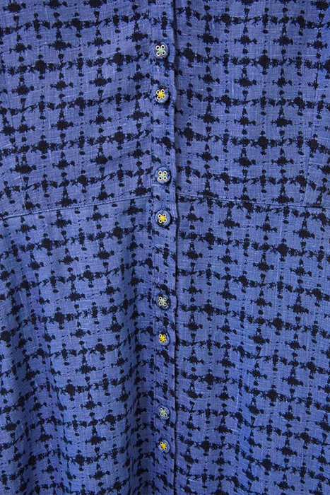 IVY LINEN MIDI DRESS BLUE MULTI 4