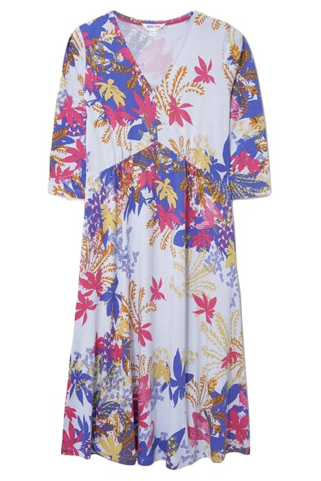 TEA MIDI JERSEY DRESS BLUE MULTI 2