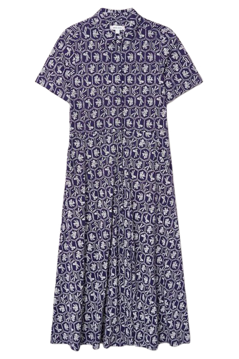 RUA JERSEY SHIRT DRESS NAVY MULTI 2