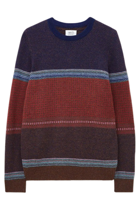 MIXED PATTERN CREW NAVY MULTI 4
