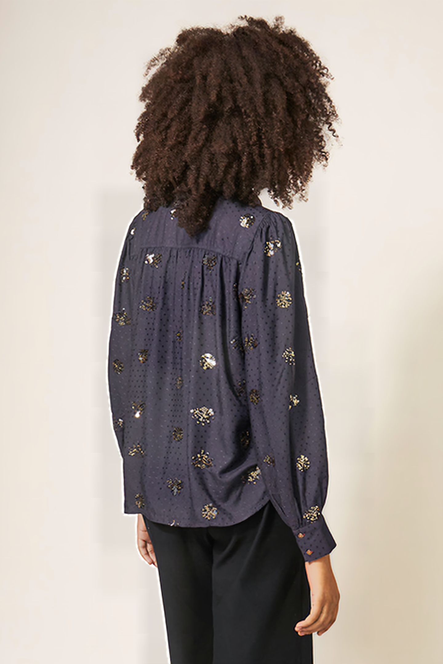 AYLA SEQUIN SHIRT BLACK MULTI 2