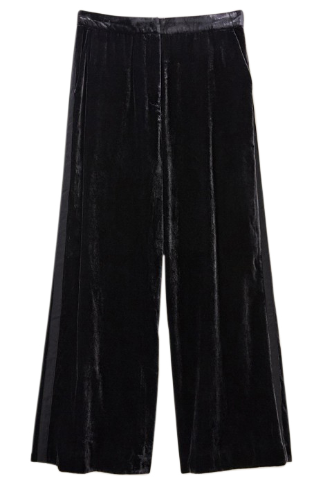 JENNY VELVET WIDE LEG TROUSER PURE BLACK 3