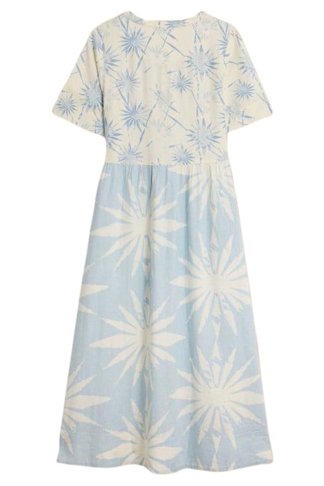 PIP LINEN BLEND MIDI DRESS BLUE PRINT 3