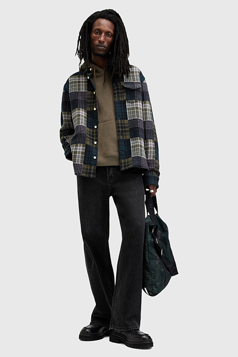 HOPTON LS SHIRT KHAKI GREEN 5