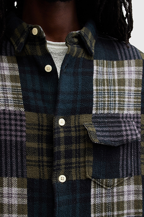 HOPTON LS SHIRT KHAKI GREEN 9