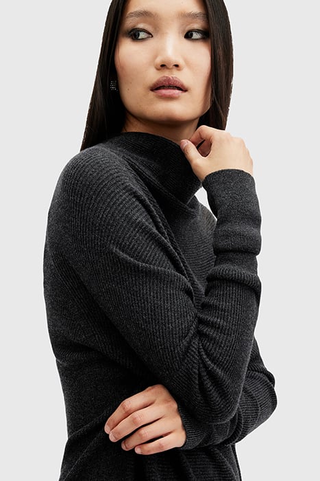 RIDLEY JUMPER DRESS CINDER BLACK MARL 7