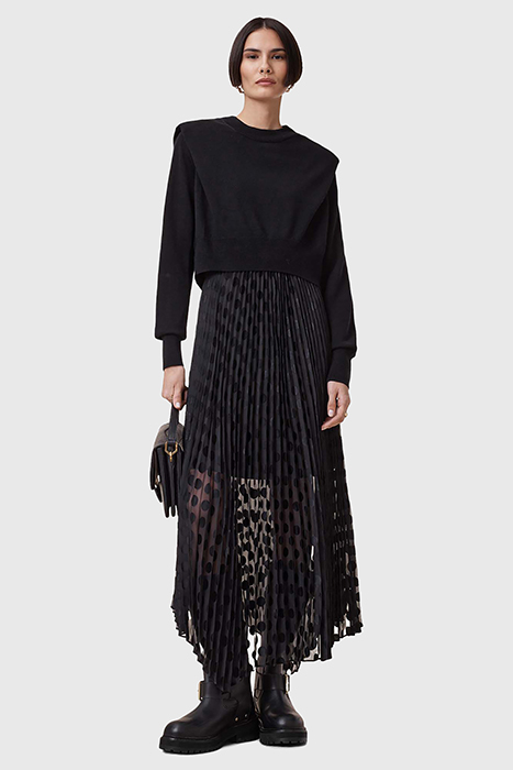 LEIA DOTT DRESS BLACK 4