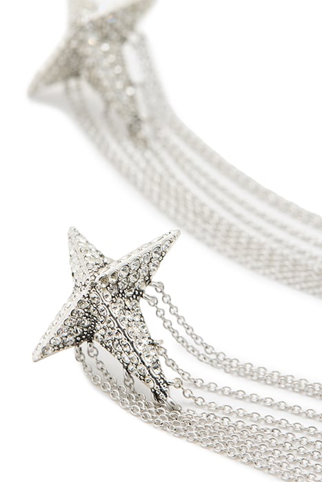 AURORA STAR EARRINGS WARM SILVER 3