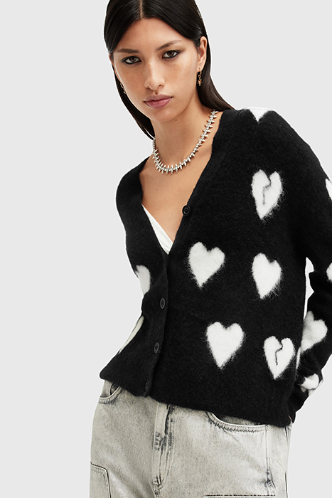 AMORA CARDIGAN BLACK/CHALK WHITE 5