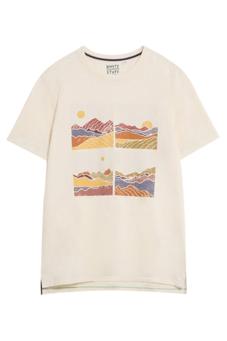 MOUNTAINS GRAPHIC TEE NATURAL WHITE 1