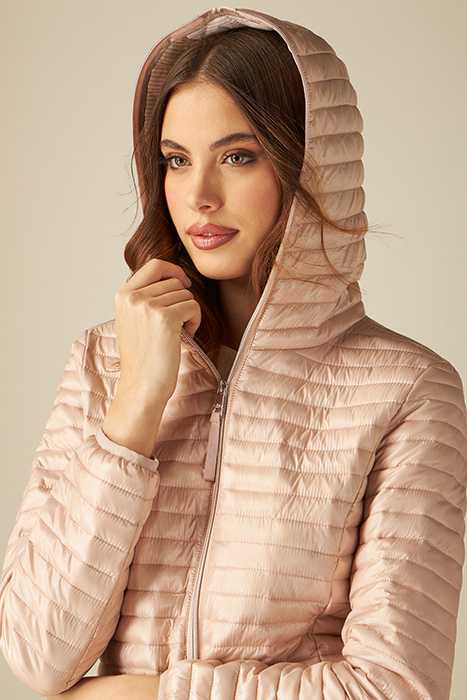 LIGHTWEIGHT DOWN JACKET WITH STRIPED LINING NATURAL 4