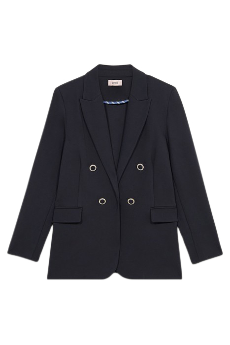 MILANO-STITCH BLAZER WITH JEWEL BUTTONS BLUE 4
