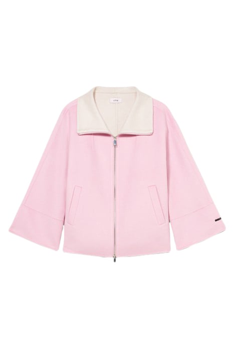 WOOL BLEND CLOTH CAPE PINK 3