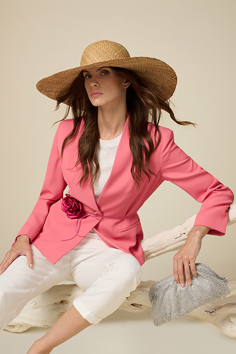 BLAZER WITH SASH PINK 4