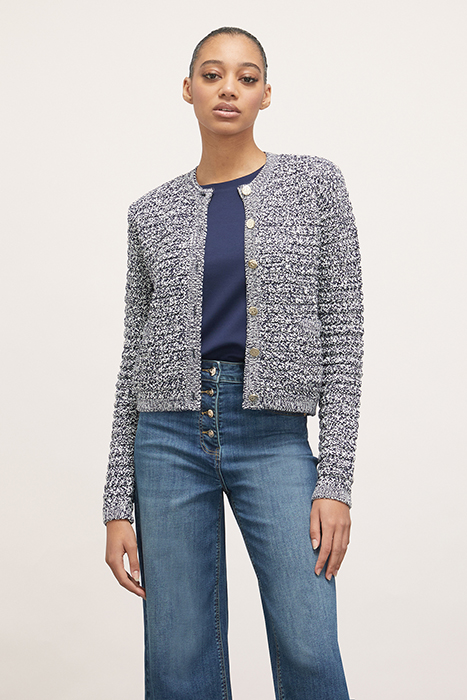 SHORT KNITTED CARDIGAN WHITE 4