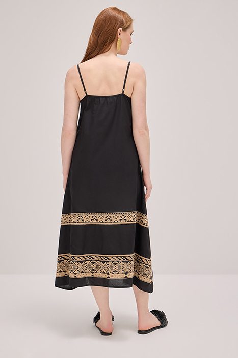 MIDI DRESS WITH EMBROIDERY BLACK 2