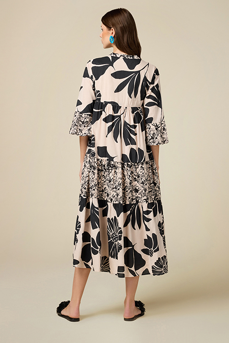 LONG COTTON DRESS WITH PATTERN NATURAL 2