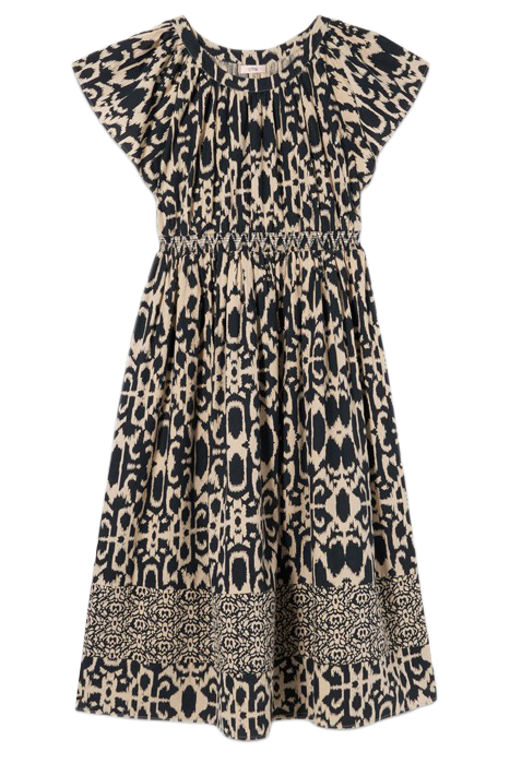 LONG COTTON DRESS WITH PATTERN BLUE 3