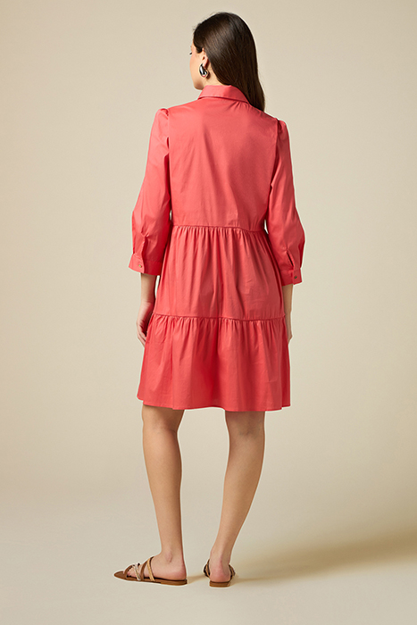 POPLIN SHORT CHEMISIER DRESS RED 2