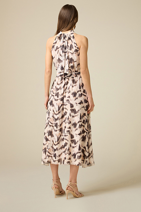 LONG MARBLE PATTERNED DRESS WHITE 2